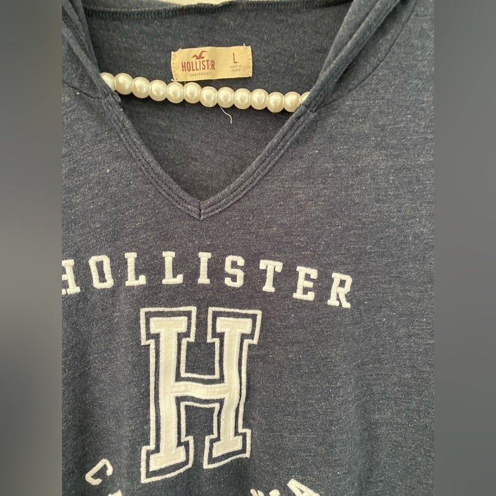 Hollister Dark Blue California Hoodie vintage 2000 ‘s y2k cotton - Picture 9 of 9